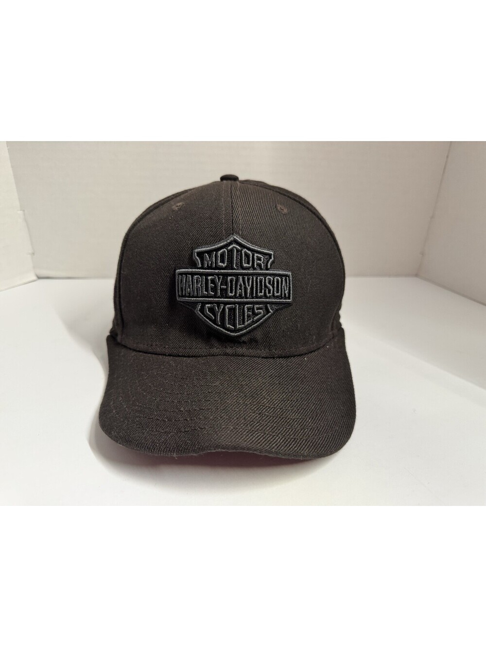 Harley-Davidson Fitted Mens 7 1/2 Black 59FIFTY Wool Hat Genuine Motorcycle Logo